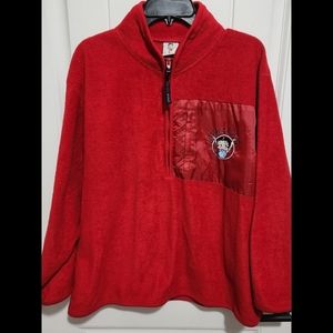 Betty Boop fleece 1/4 zip sweatshirt red XXL